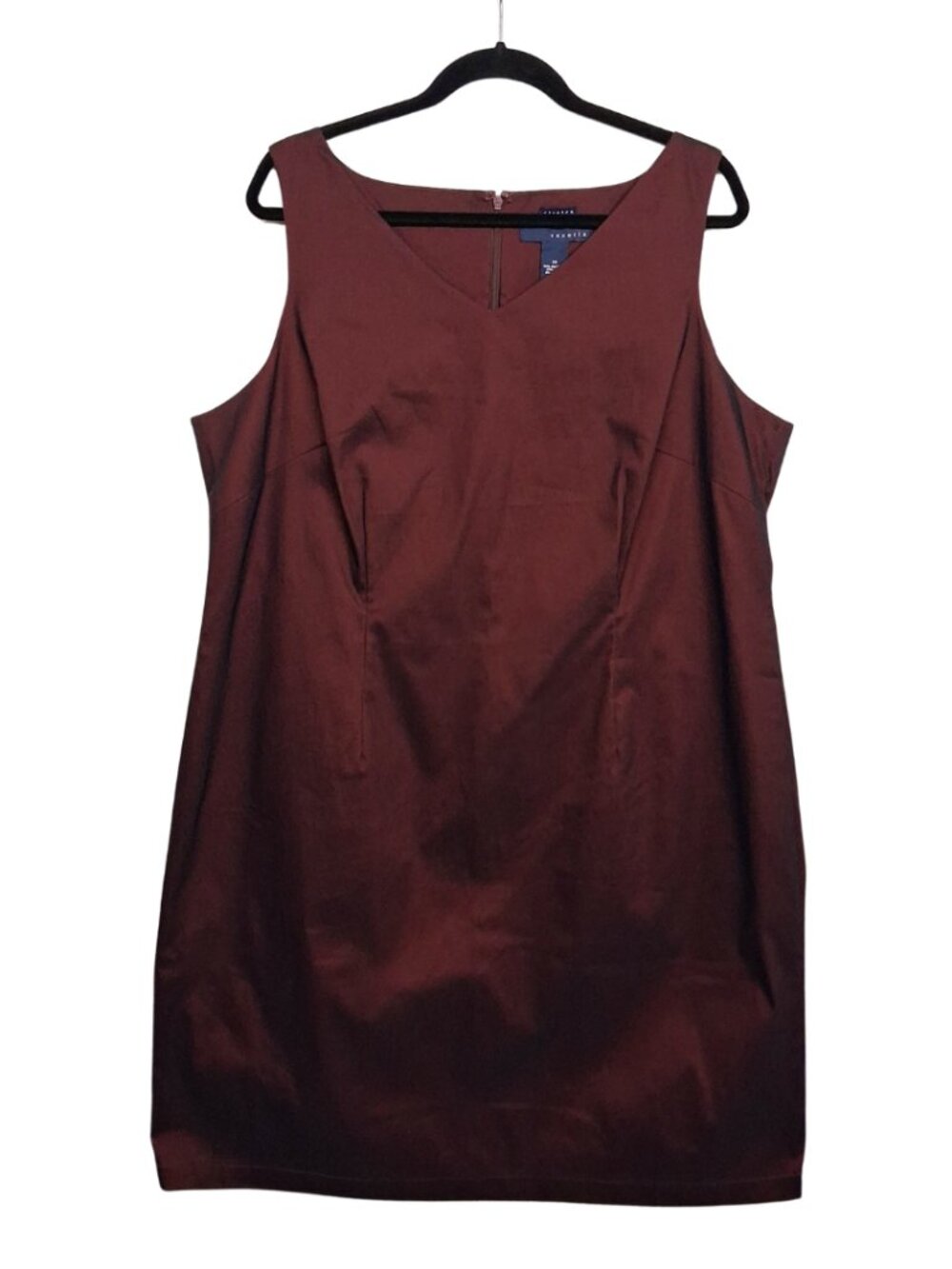 VENEZIA LANE BRYANT Red Shift Dress Deep Wine Sleeveless 20